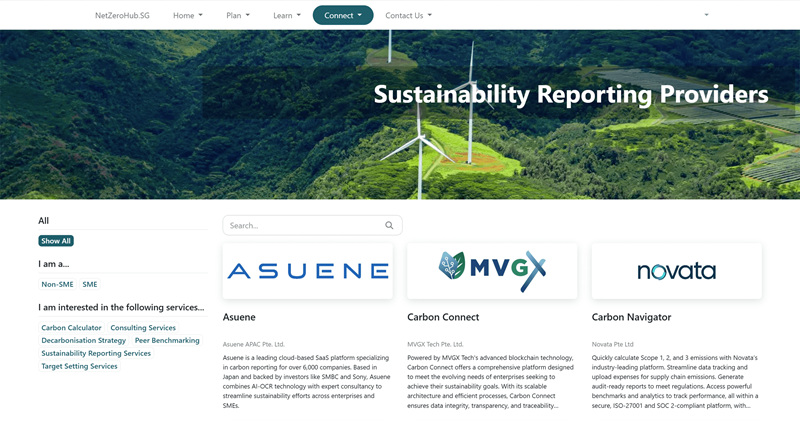 NetZeroHub-SustainabilityRepProviders